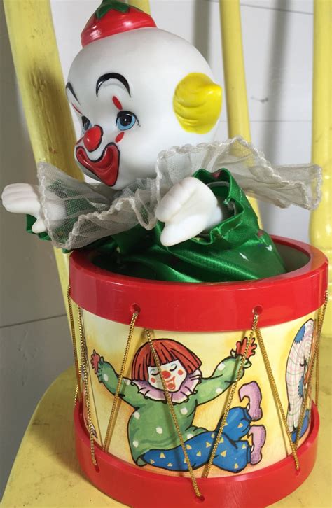 vintage clown music box